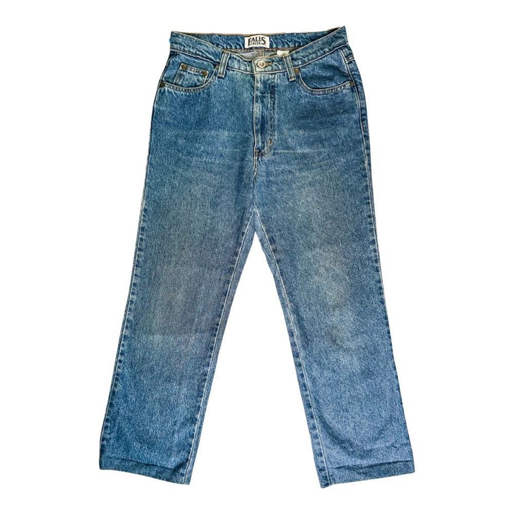 Vintage 90s Rigid High Rise Straight Leg Denim Jeans